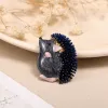 Creative and colorful hedgehog-shaped brooches are fashionable, versatile and personalized accessories for girls as gifts details Picture